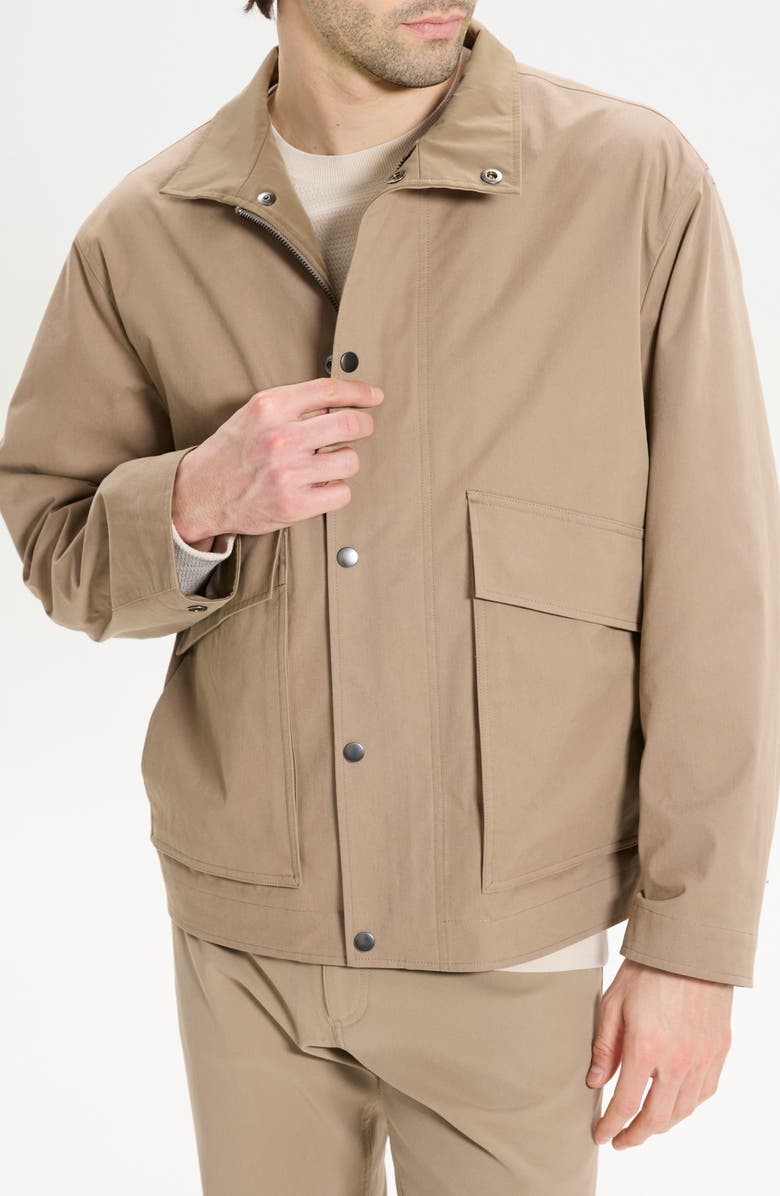 Theory Peach Cotton Blend Utility Jacket, Alternate, color, Feather