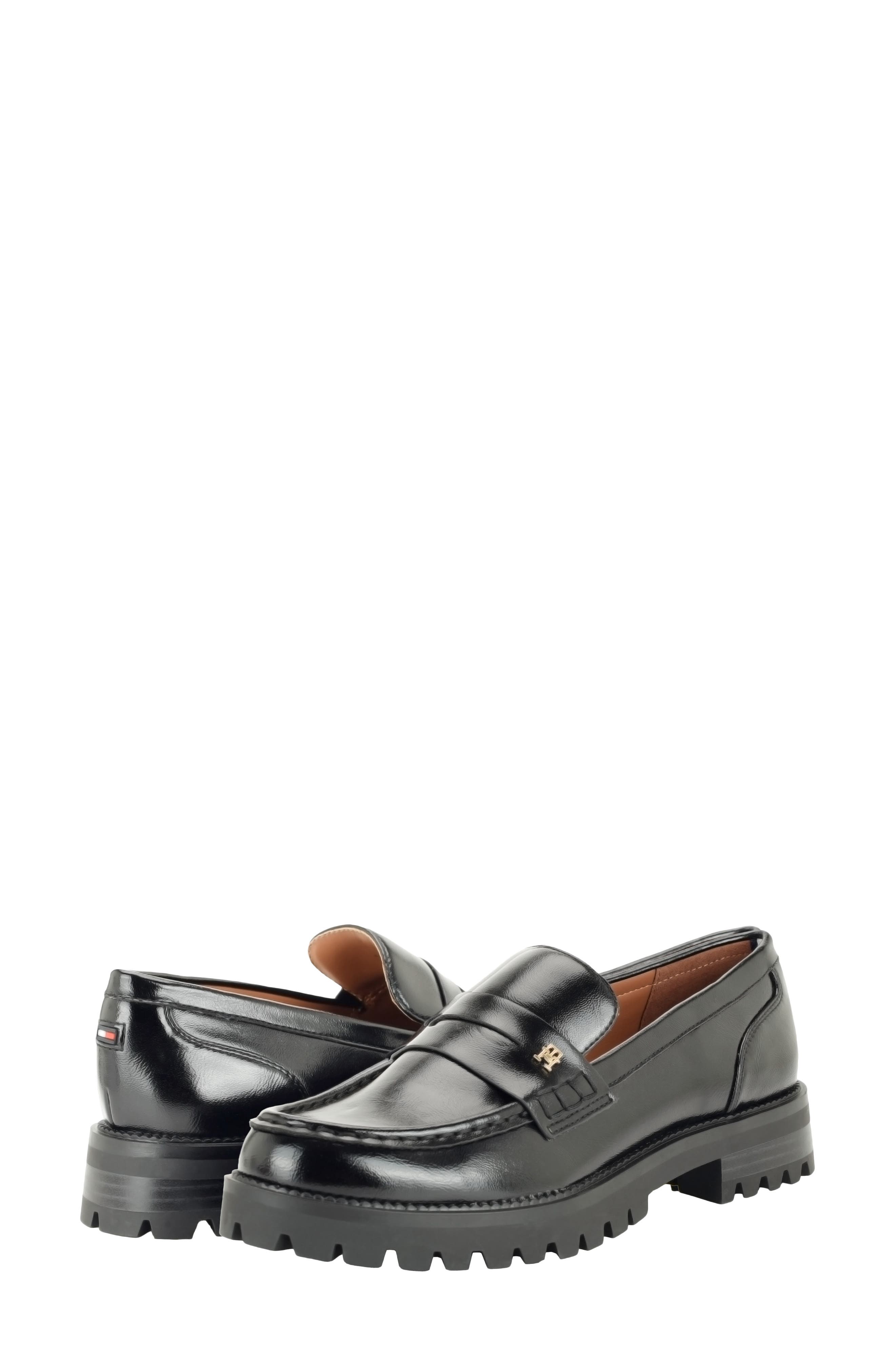 Yesen Faux Leather Loafer, Alternate, color, BLACK