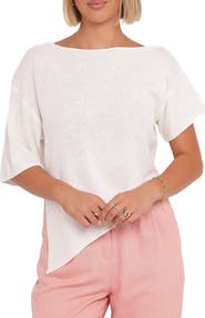 Petal & Pup Ardena One Shoulder Bouclé Knit Top