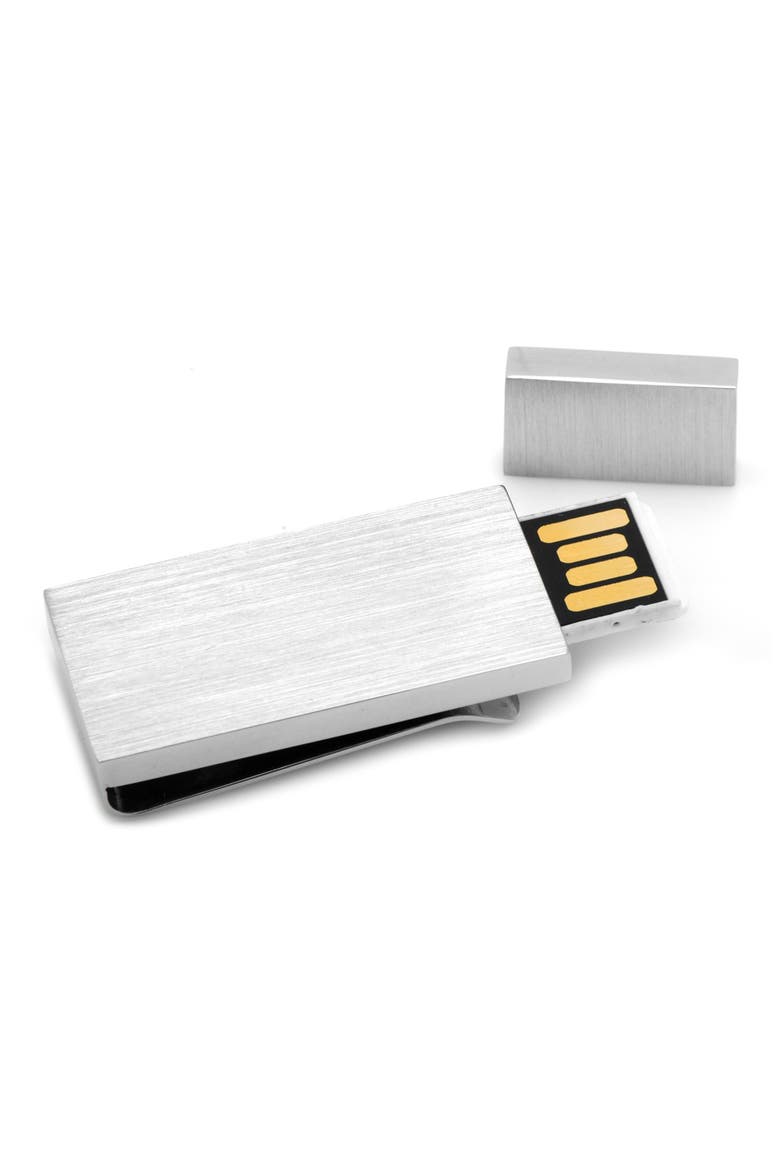 8GB Flash Drive Money Clip, Alternate, color, SILVER