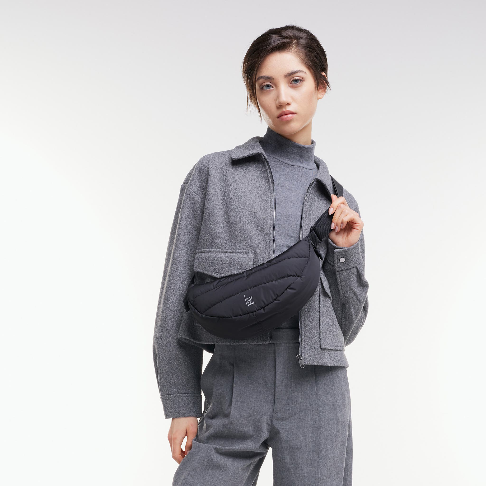 PUFFER MOON BAG SMALL, Alternate, color, BLACK MONOCHROME