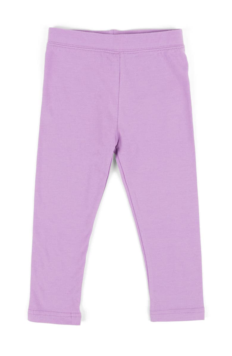 Leveret Girls Cotton Leggings, Solid Colors, Main, color, Purple