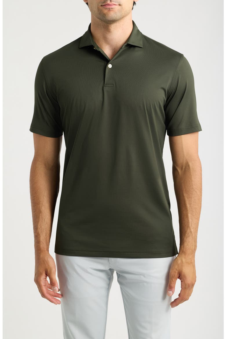 Solid Performance Jersey Polo, Main, color, DARK OLIVE