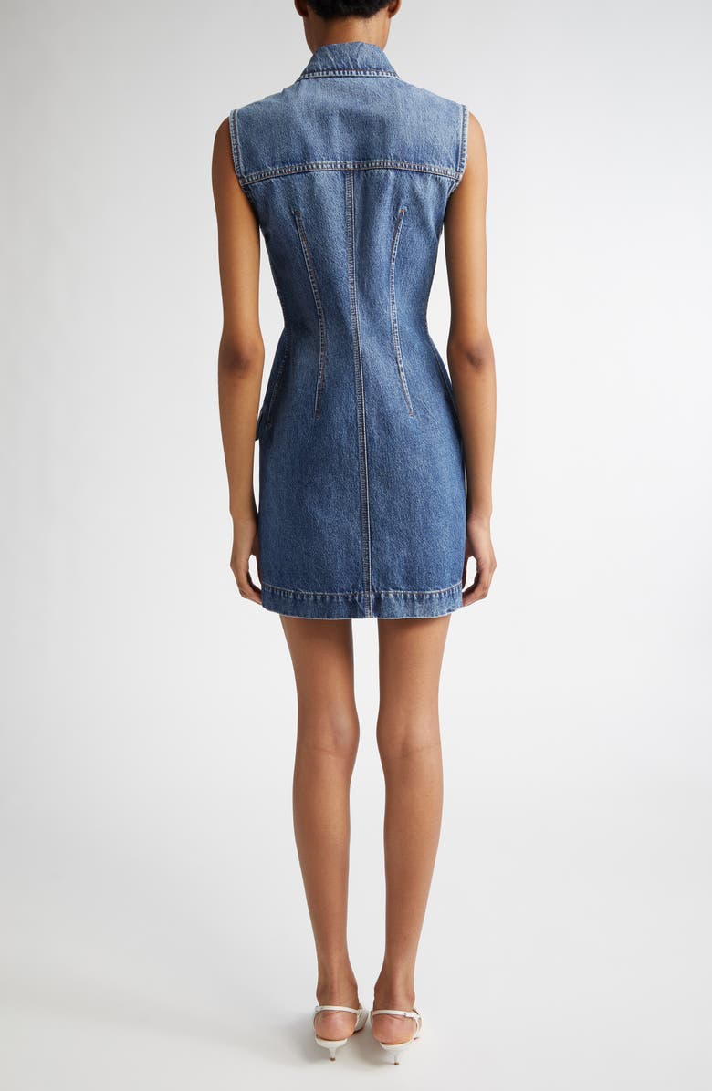 SPORTMAX Carabo Denim Minidress, Alternate, color, Navy