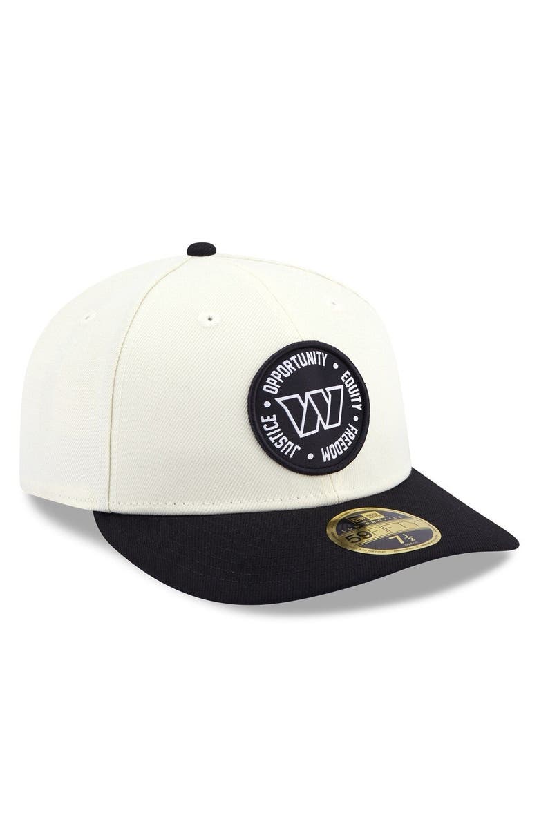 New Era Men's New Era Cream/Black Washington Commanders 2022 Inspire Change 59FIFTY Low Profile Fitted Hat, Alternate, color,