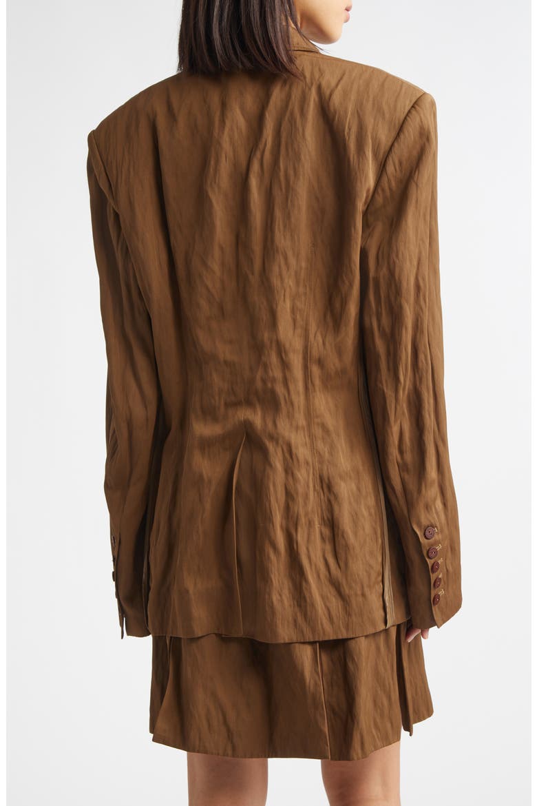 Shadow Nylon Twill Blazer, Alternate, color, BRONZE