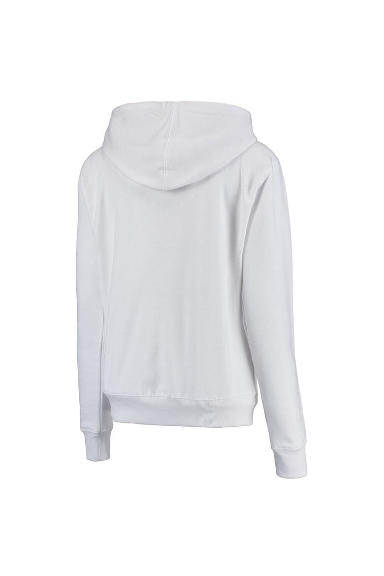 Women's White Indiana Hoosiers Arched Name Full Zip Hoodie, Alternate, color, White