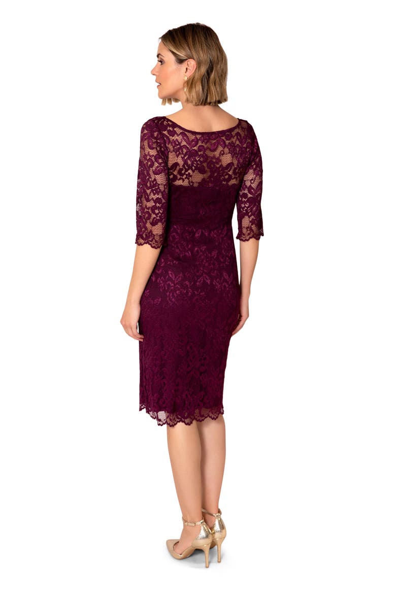Lila Lace Dress, Alternate, color, Claret