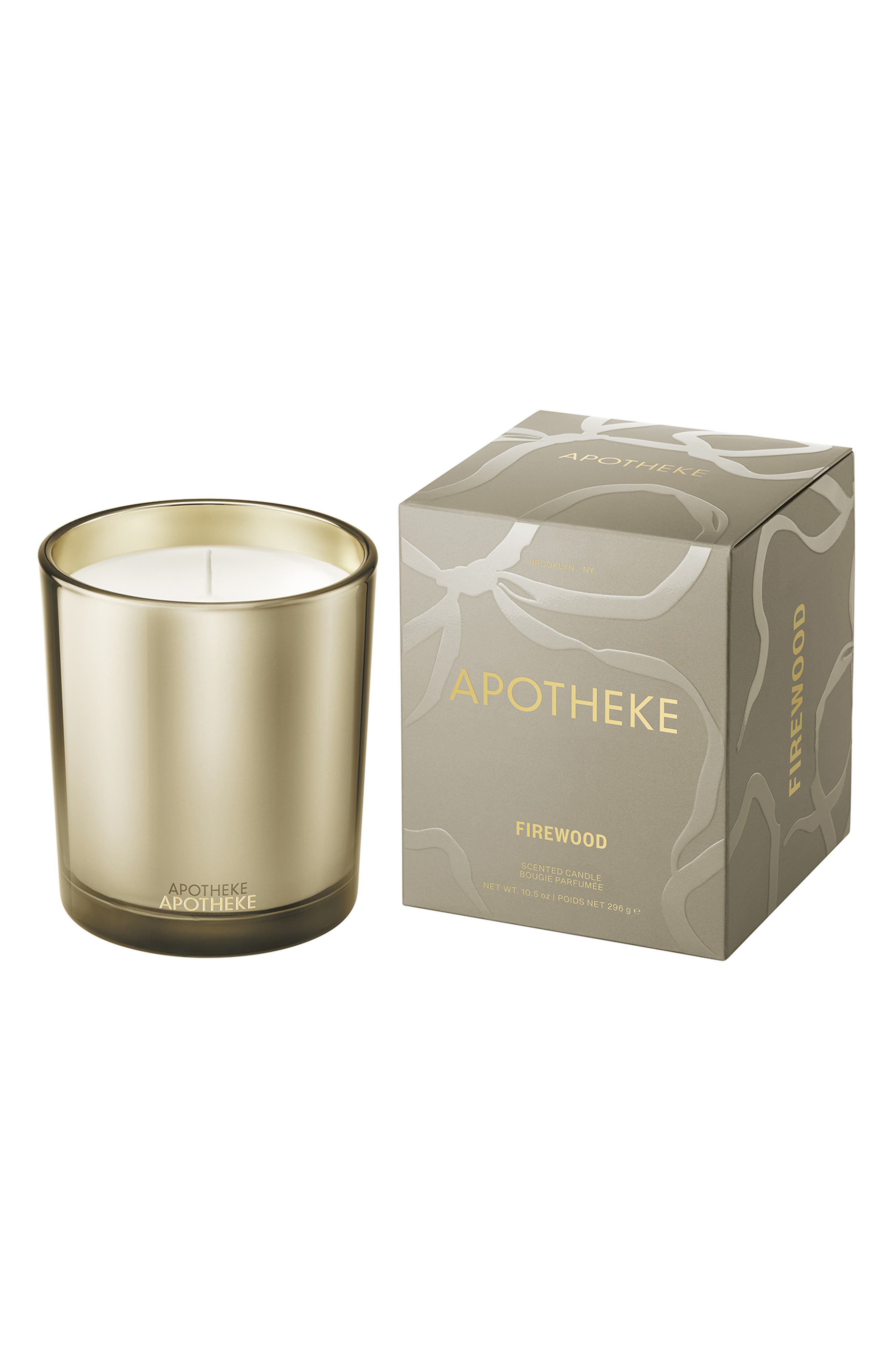 APOTHEKE Firewood Classic Scented Candle in Light Beige 