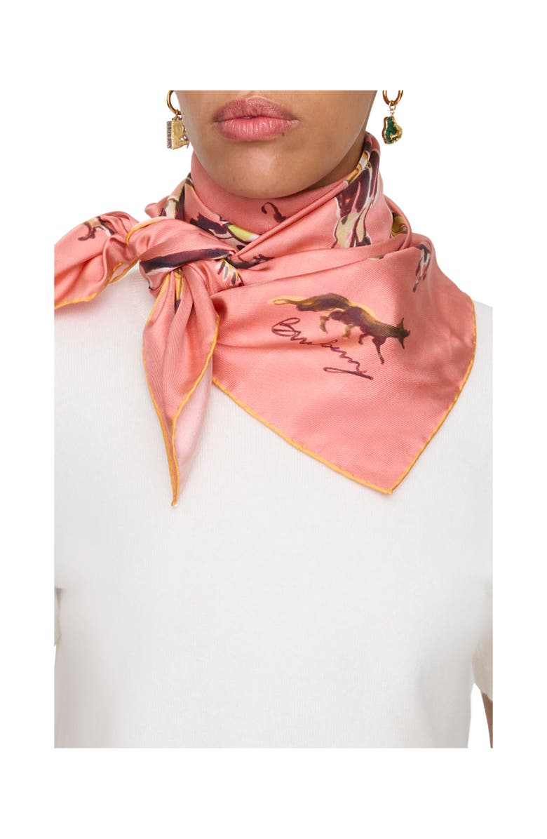 Burberry Paws on Parade Silk Scarf, Alternate, color, Confetti