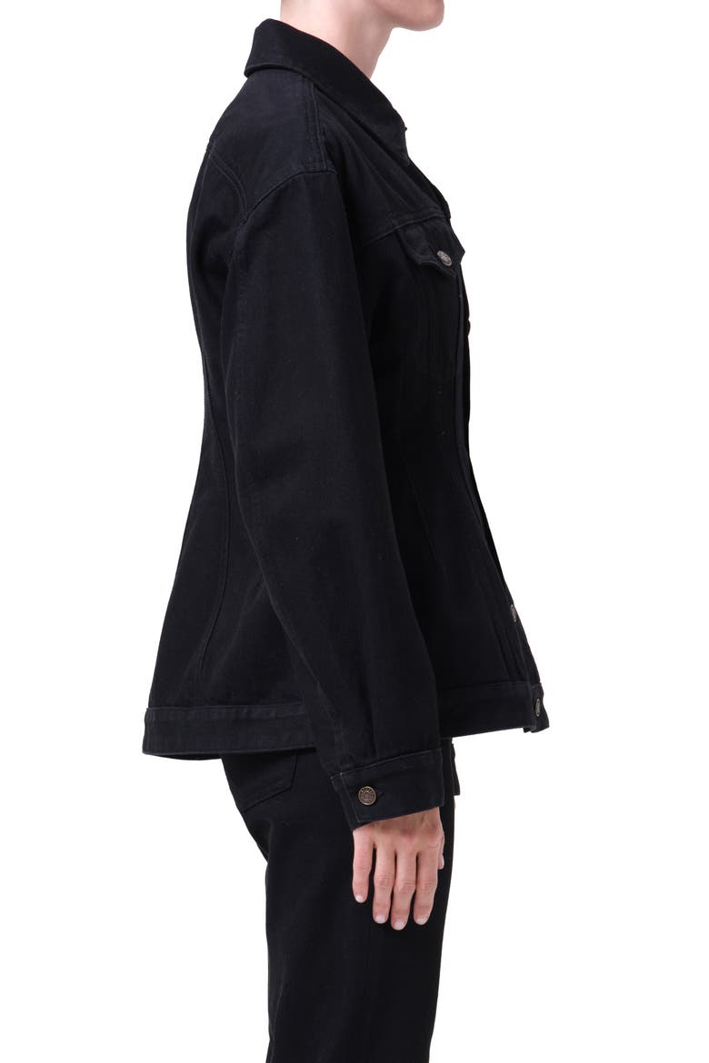 Myra Structured Denim Jacket, Alternate, color, COVER OD BLACK