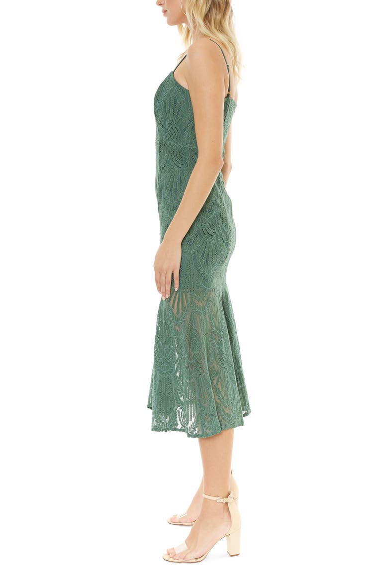 Sleeveless Lace Midi Dress, Alternate, color, GREEN