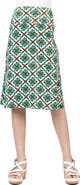 24sevenKid Green Geo Print Knee Length Skirt