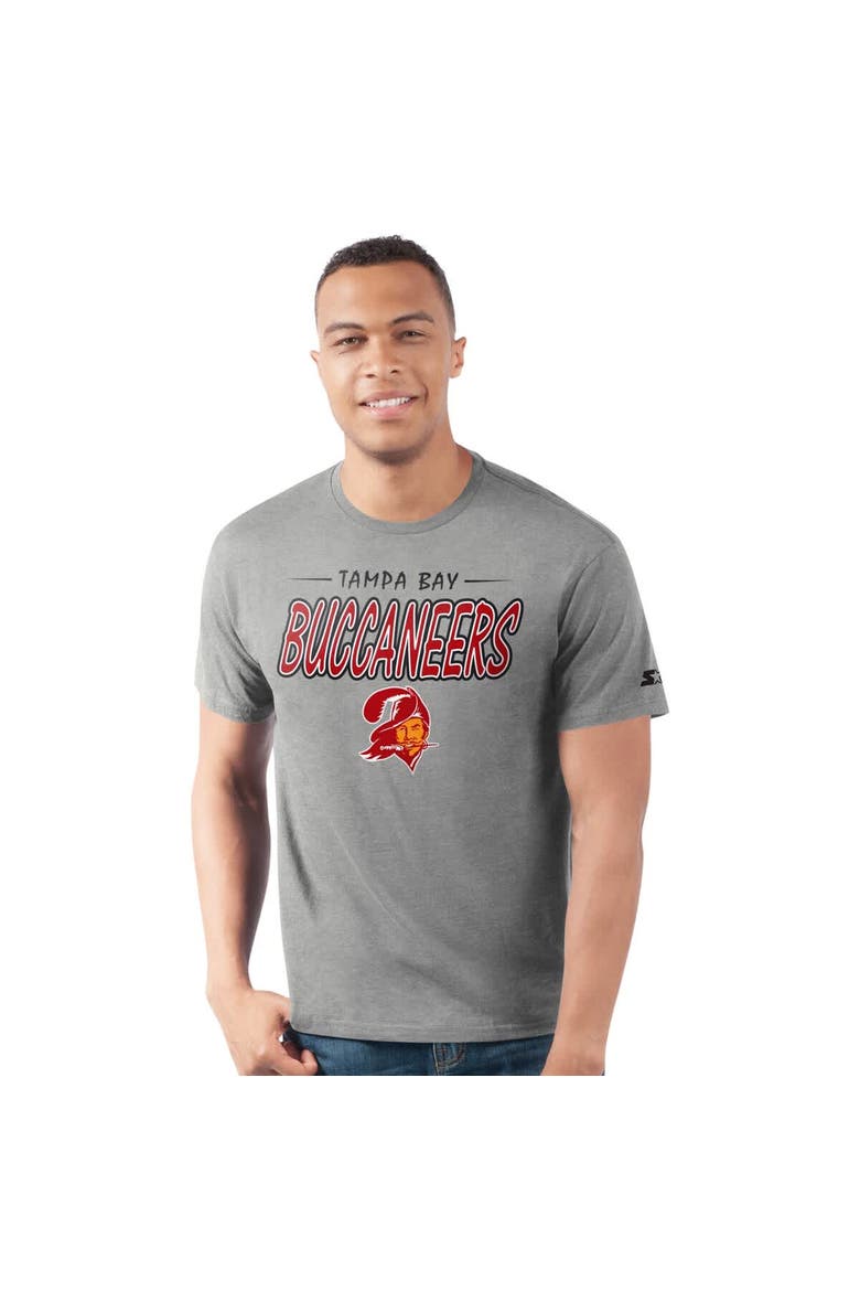 Men's Starter  Heather Gray Tampa Bay Buccaneers Prime Time T-Shirt, Alternate, color, Heather Gray