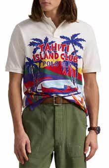 Polo Ralph Lauren Classic Fit Mesh Cotton Graphic Polo