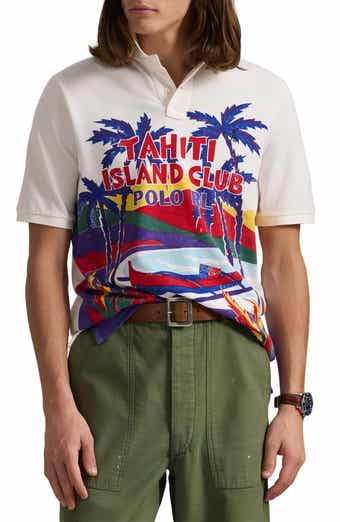 Polo Ralph Lauren Classic Fit Mesh Cotton Graphic Polo