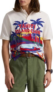 Polo Ralph Lauren Classic Fit Mesh Cotton Graphic Polo