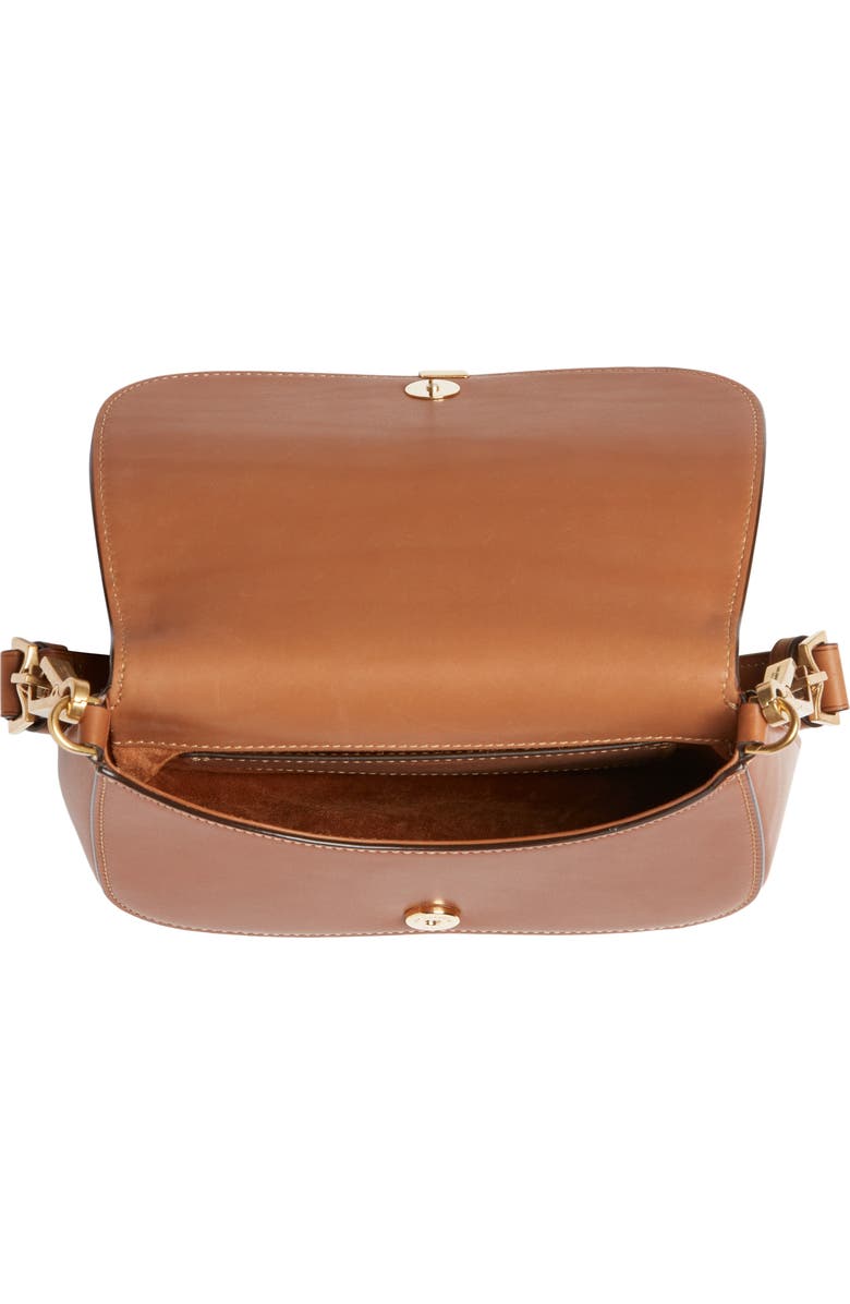 Saint Laurent Voltaire Leather Top Handle Bag, Alternate, color, Brick