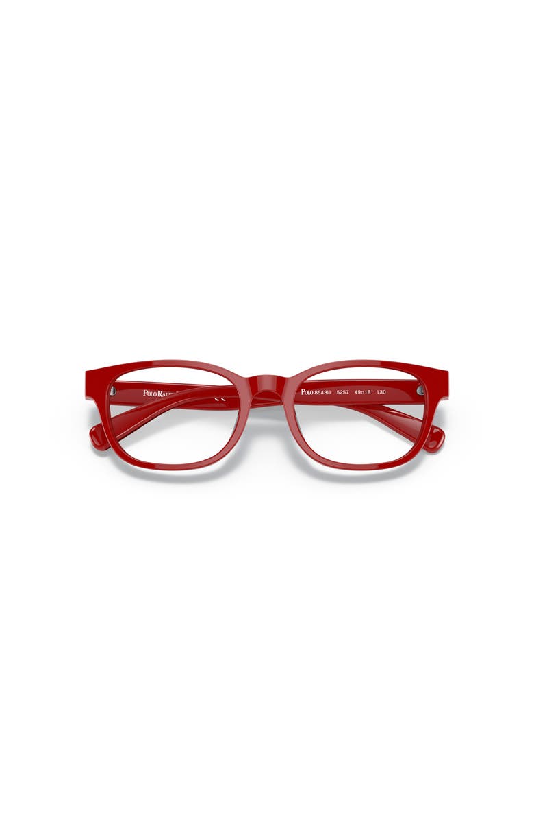 Polo Ralph Lauren 47mm Rectangle optical glasses, Alternate, color, Red