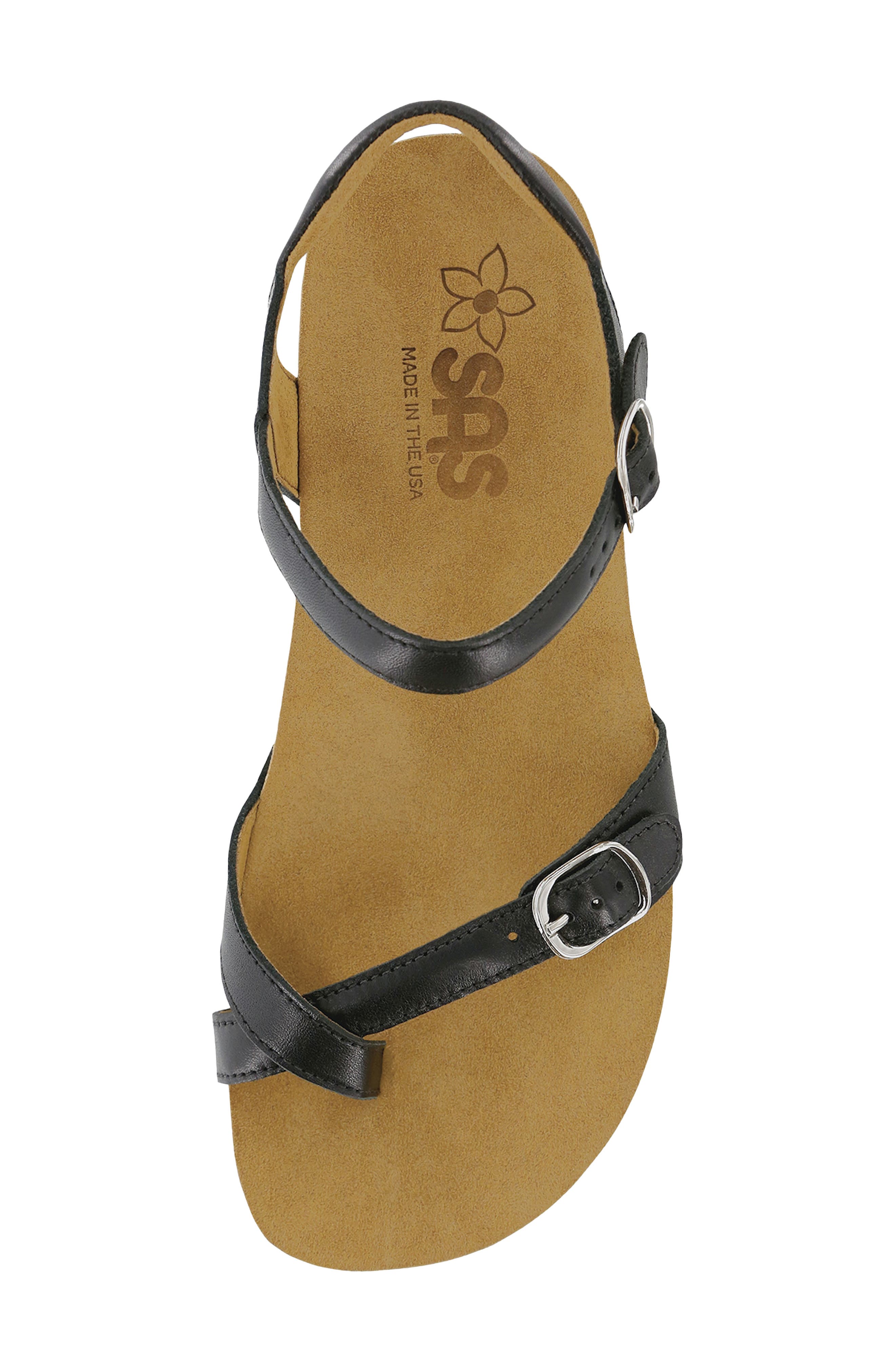 SAS Pampa Wedge Sandal, Alternate, color, Black