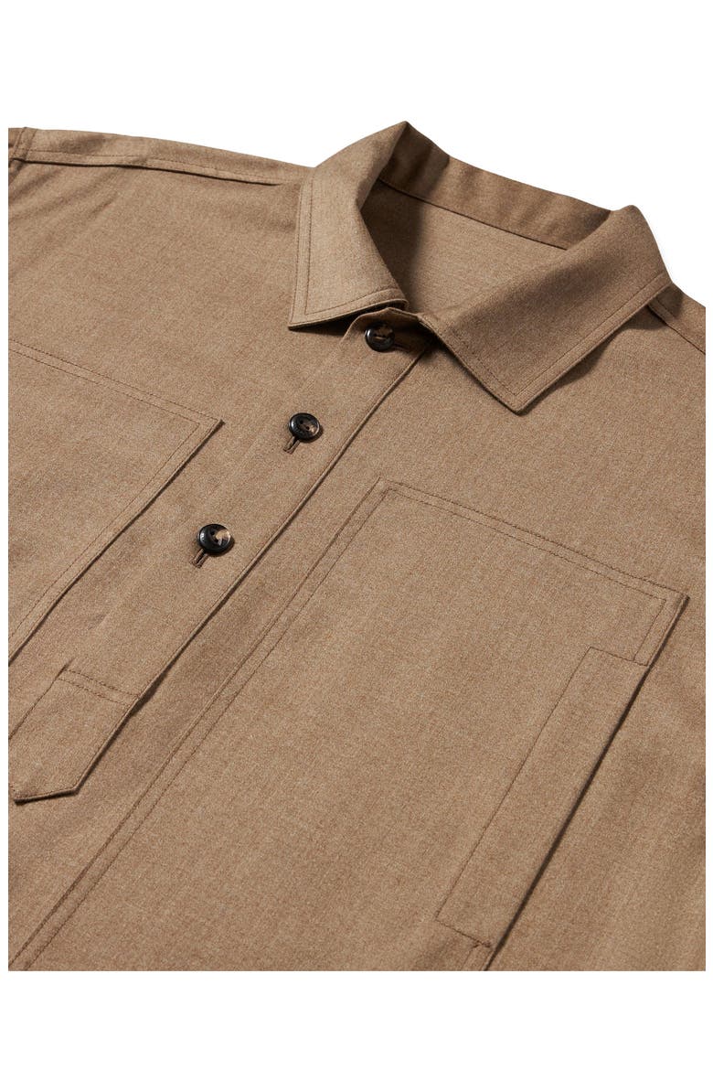 Fuego Wool Fresco Overshirt, Alternate, color, BEIGE