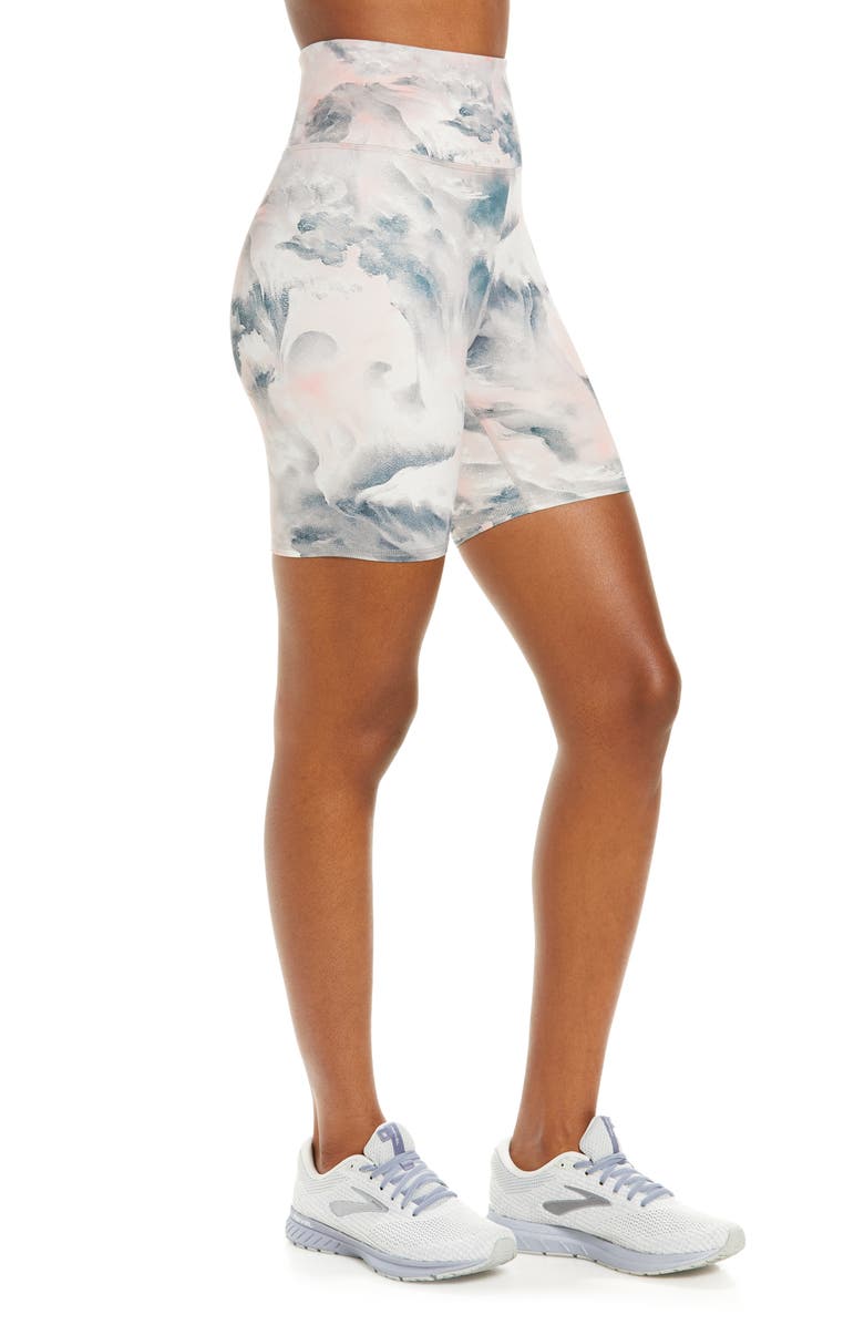 Fourlaps Arc High Waist Recycled Polyester Blend Bike Shorts, Alternate, color, 