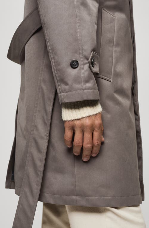 Mango Belted Trench Coat In Medium Brown