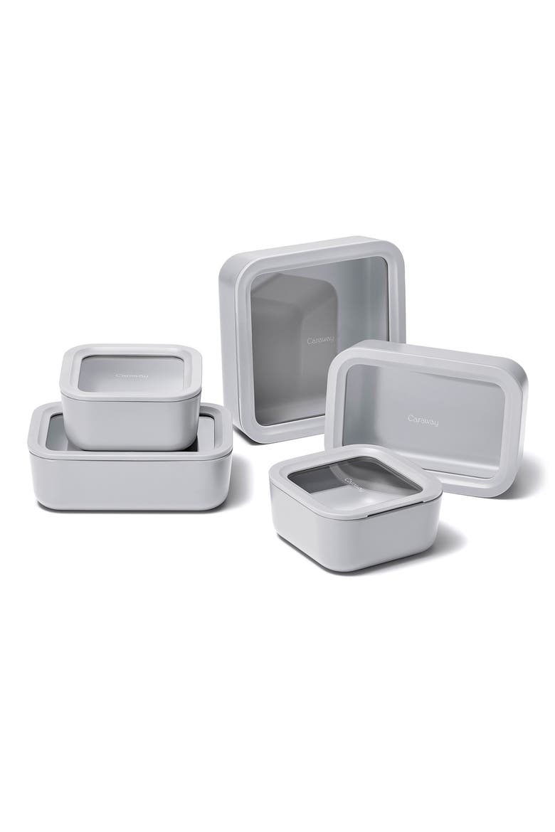 13-Piece Food Storage Glass Container Set, Main, color, GRAY
