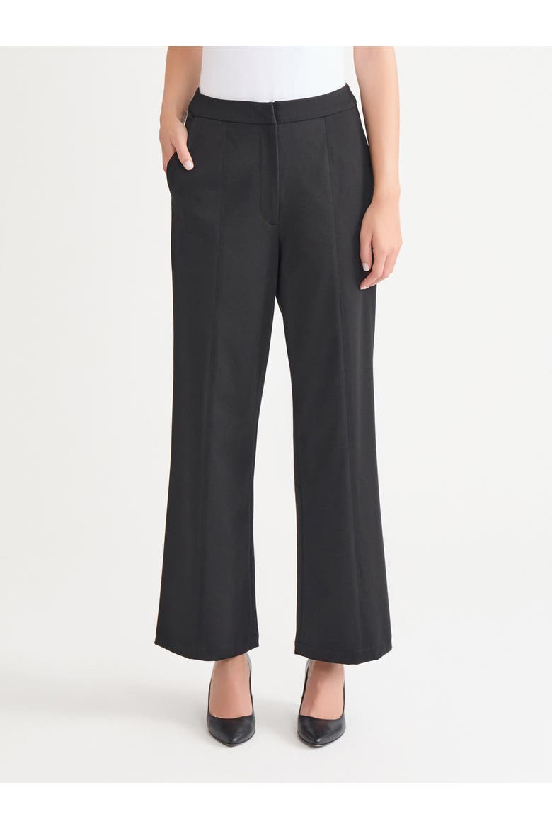 Naomi Wide Leg LuxeStretch Ponte Pant, Main, color, Black