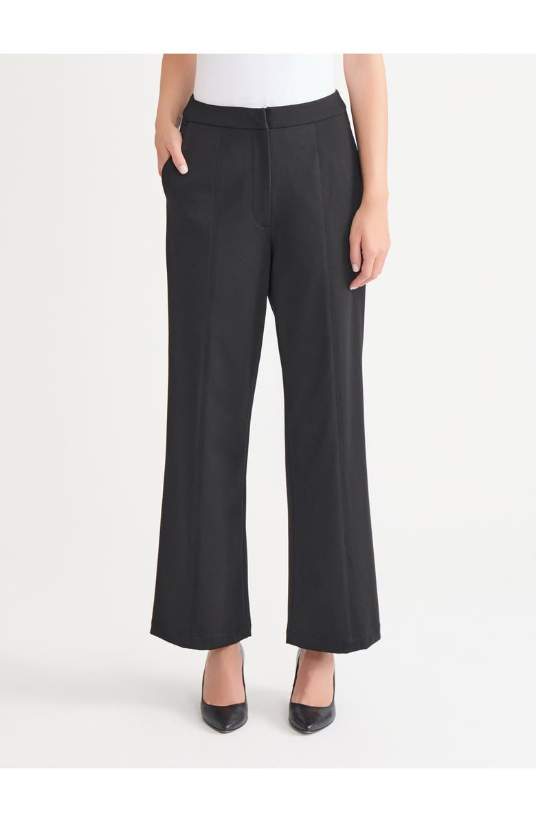 Misook Naomi Wide Leg LuxeStretch Ponte Pant, Main, color, Black