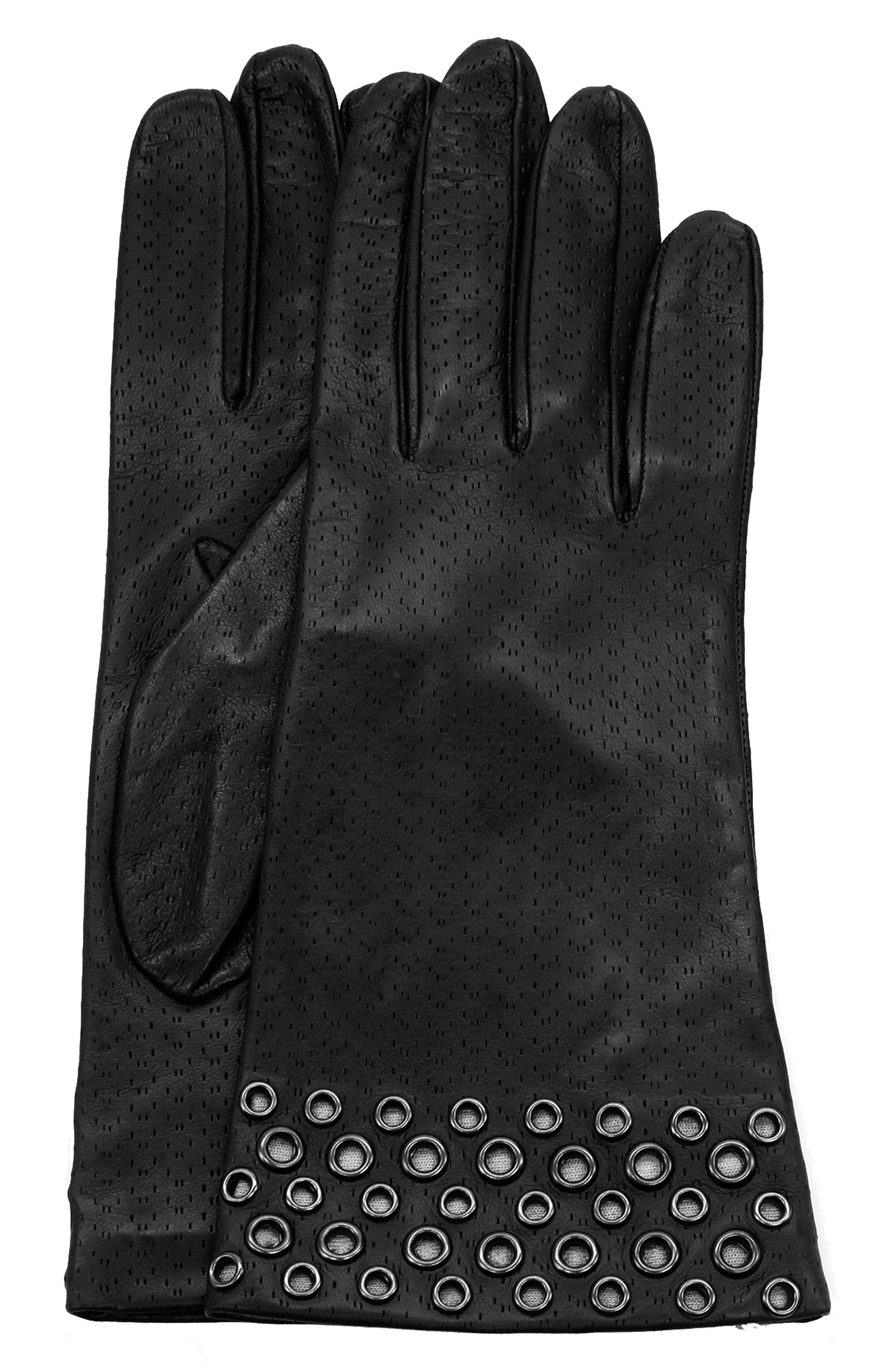 Portolano Eyelet Leather Gloves