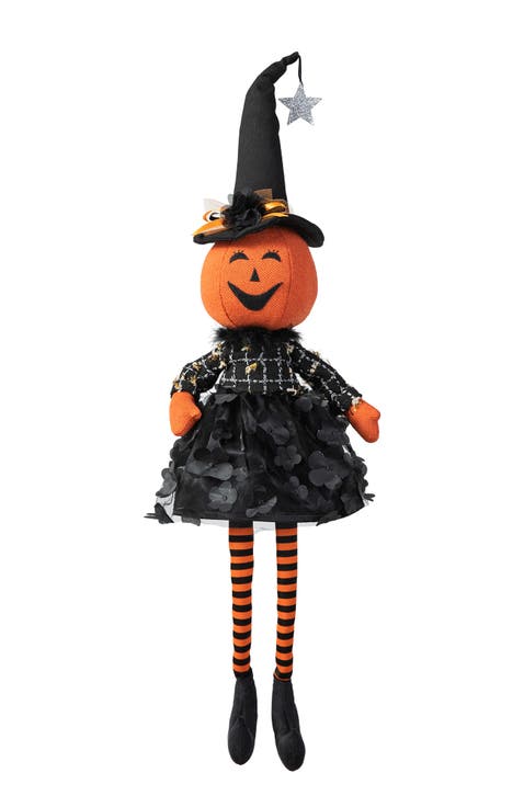 Halloween Fabric Dressed Witch or Pumpkin Sitter