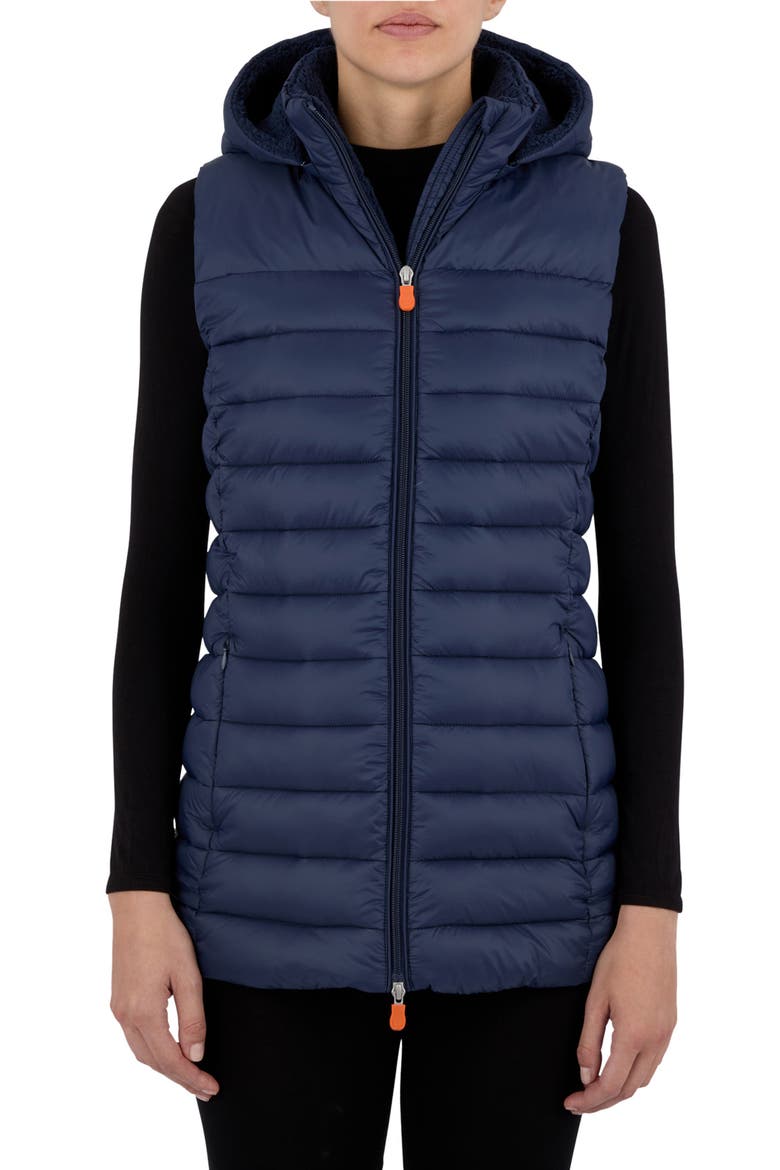 Margareth Recycled Nylon Puffer Vest, Main, color, NAVY BLUE