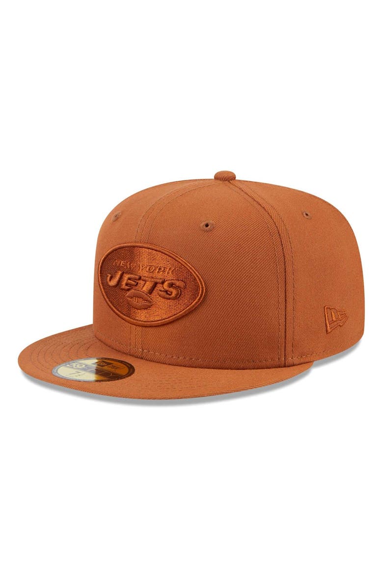 Men's  New Era Brown New York Jets Color Pack 59FIFTY Fitted Hat, Alternate, color, Brown