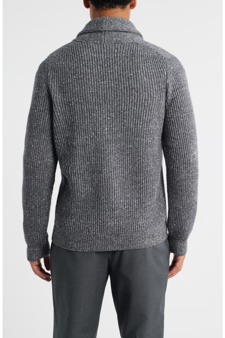 Wool & Silk Shawl Collar Cardigan, Alternate, color, GREY