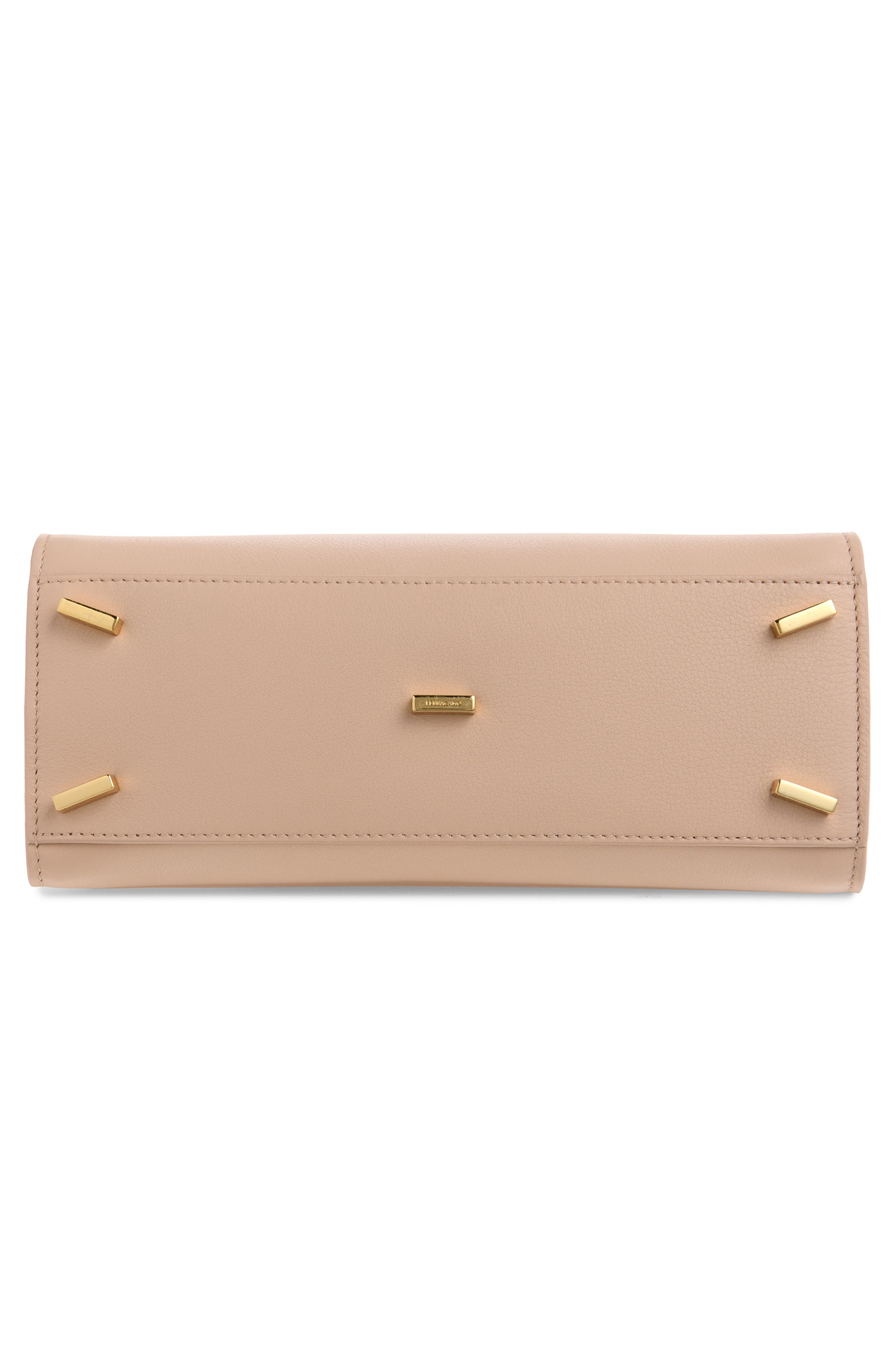 Extra Small Hug Leather Top Handle Bag, Alternate, color, DUSTY PINK WARM TAUPE
