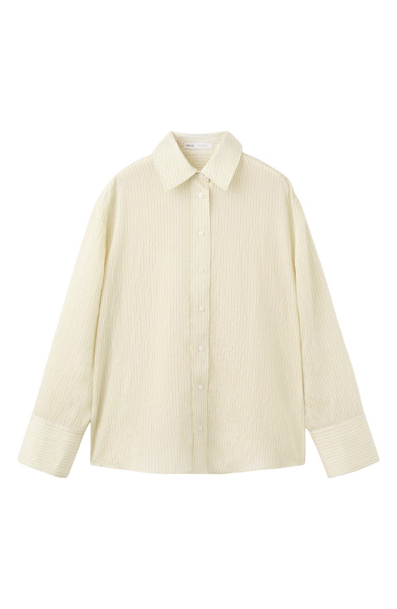 MANGO Relaxed Fit Stripe Button-Up Shirt, Alternate, color, 