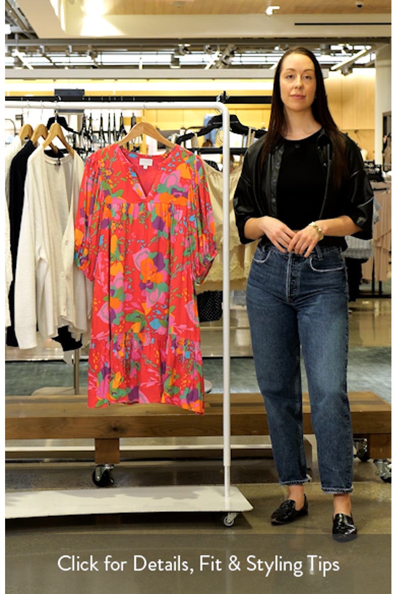 Himera Floral Maribor Puff Sleeve Minidress video