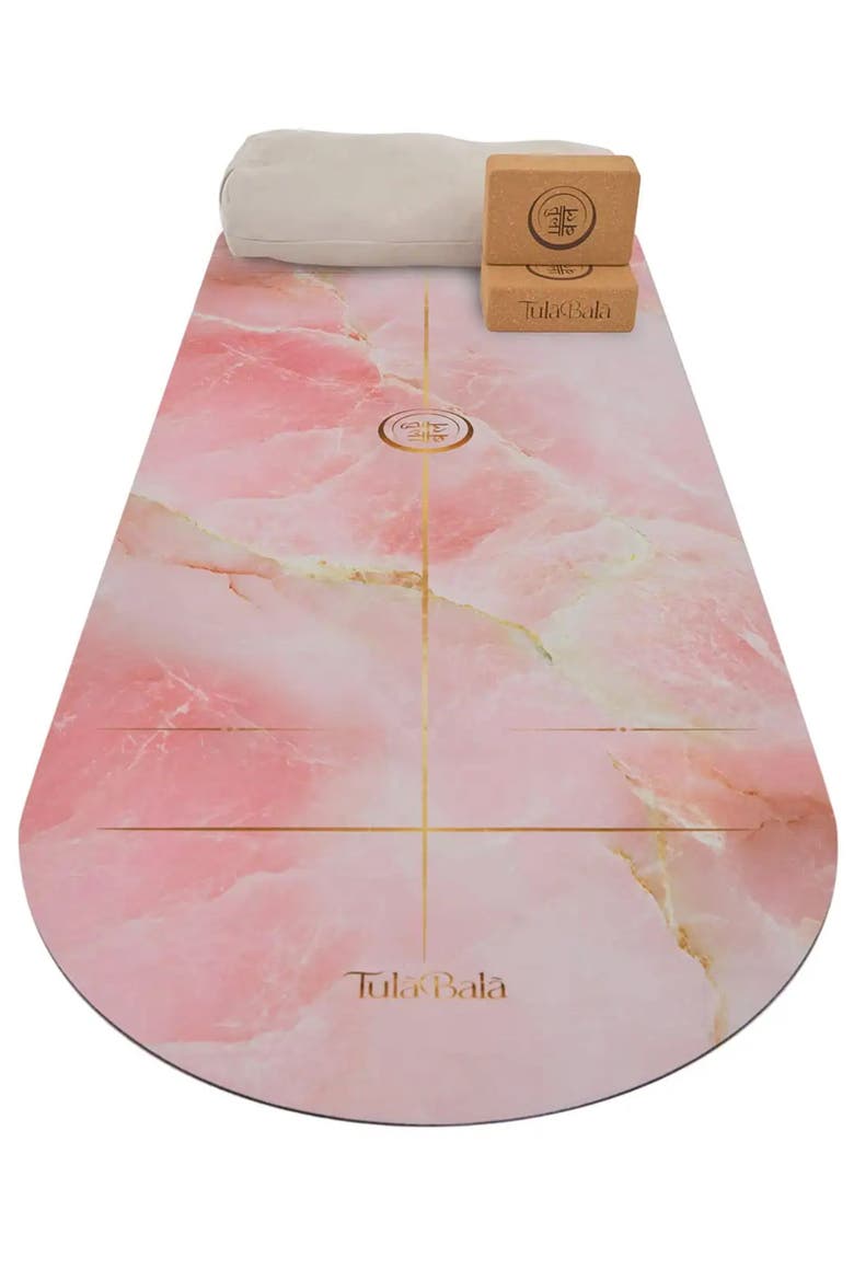 Align & Restore Set - Meraki  Mat Suede Rose Quartz Design Set - Vegan Suede, Alternate, color, Rose Quartz