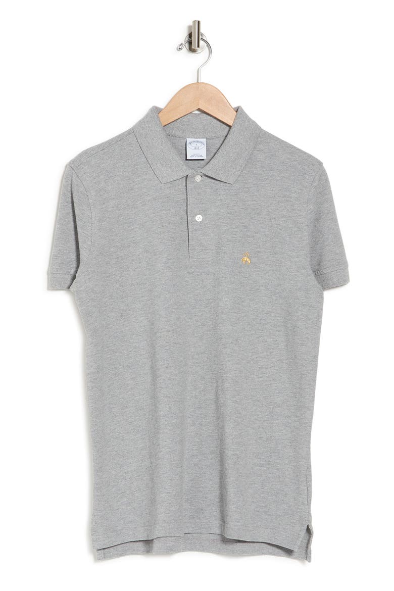 Pique Short Sleeve Polo, Alternate, color, NRLT GREY HEATHER