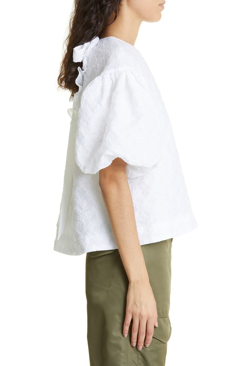 Women's Signature Puff Sleeve Blouse, Alternate, color, WHITE