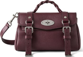【MULBERRY】ALEXA SATCHEL BAG MINI Mulberry | Mini Alexa | Black Heavy Grain | Mini & Micro Bags