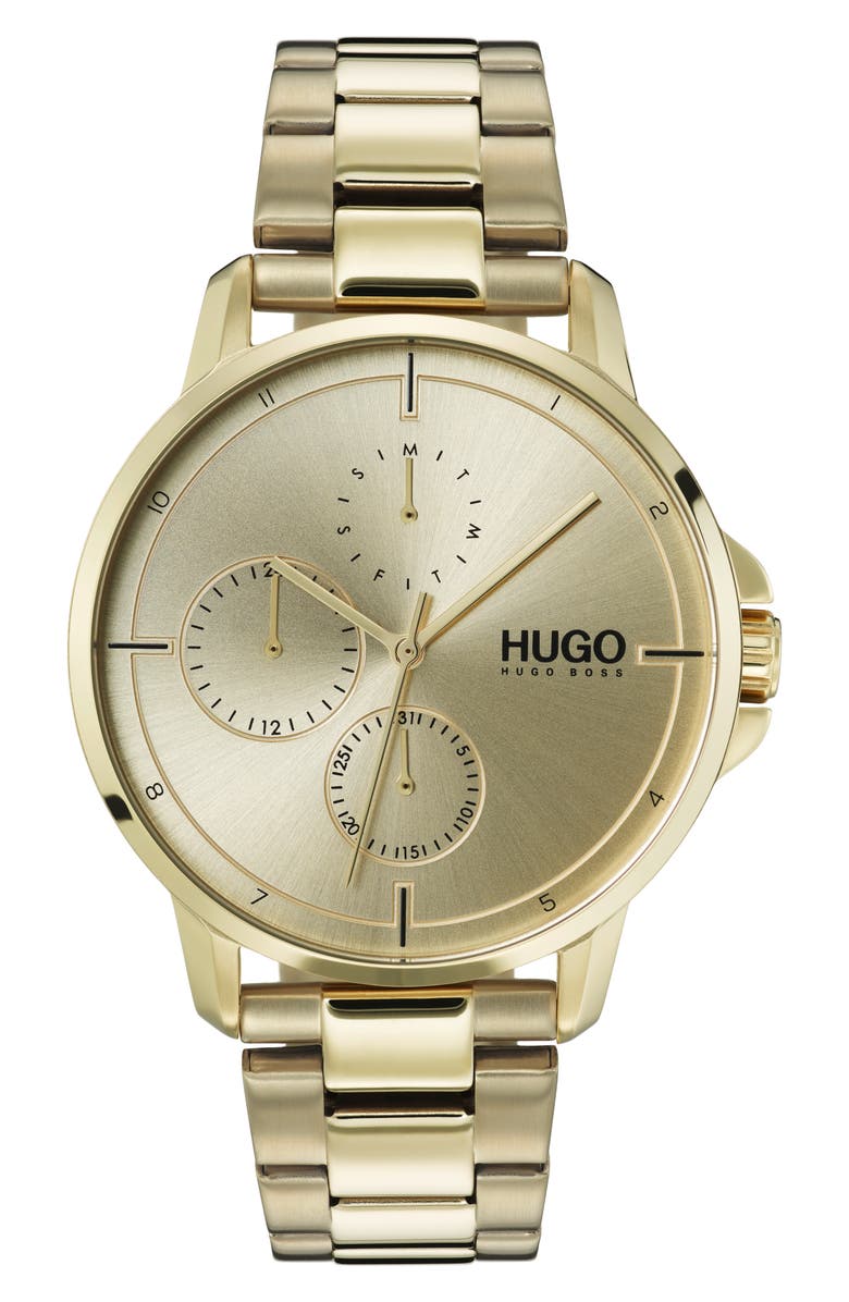 HUGO Bracelet Watch, 42mm, Main, color, 