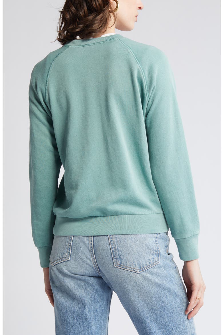 Shrunken Terry Sweatshirt, Alternate, color, GREEN SEAGLASS