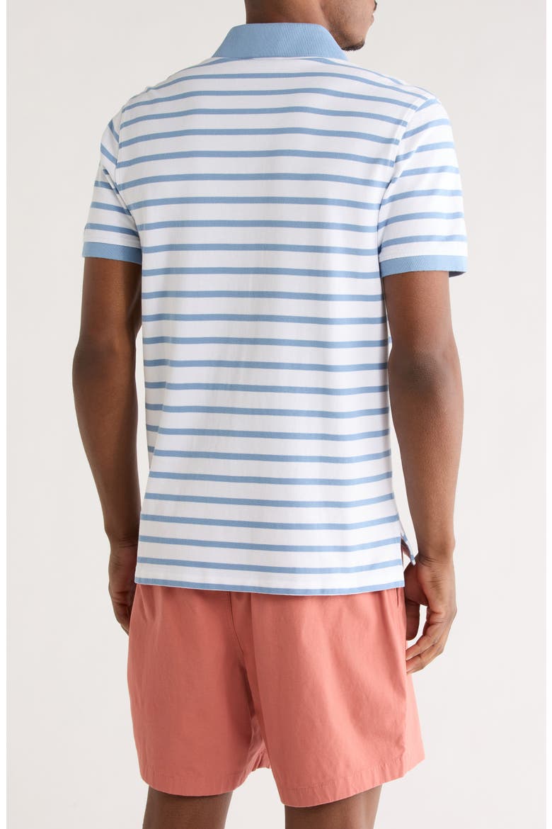 Short Sleeve Pique Polo, Alternate, color, BLUE MULTI