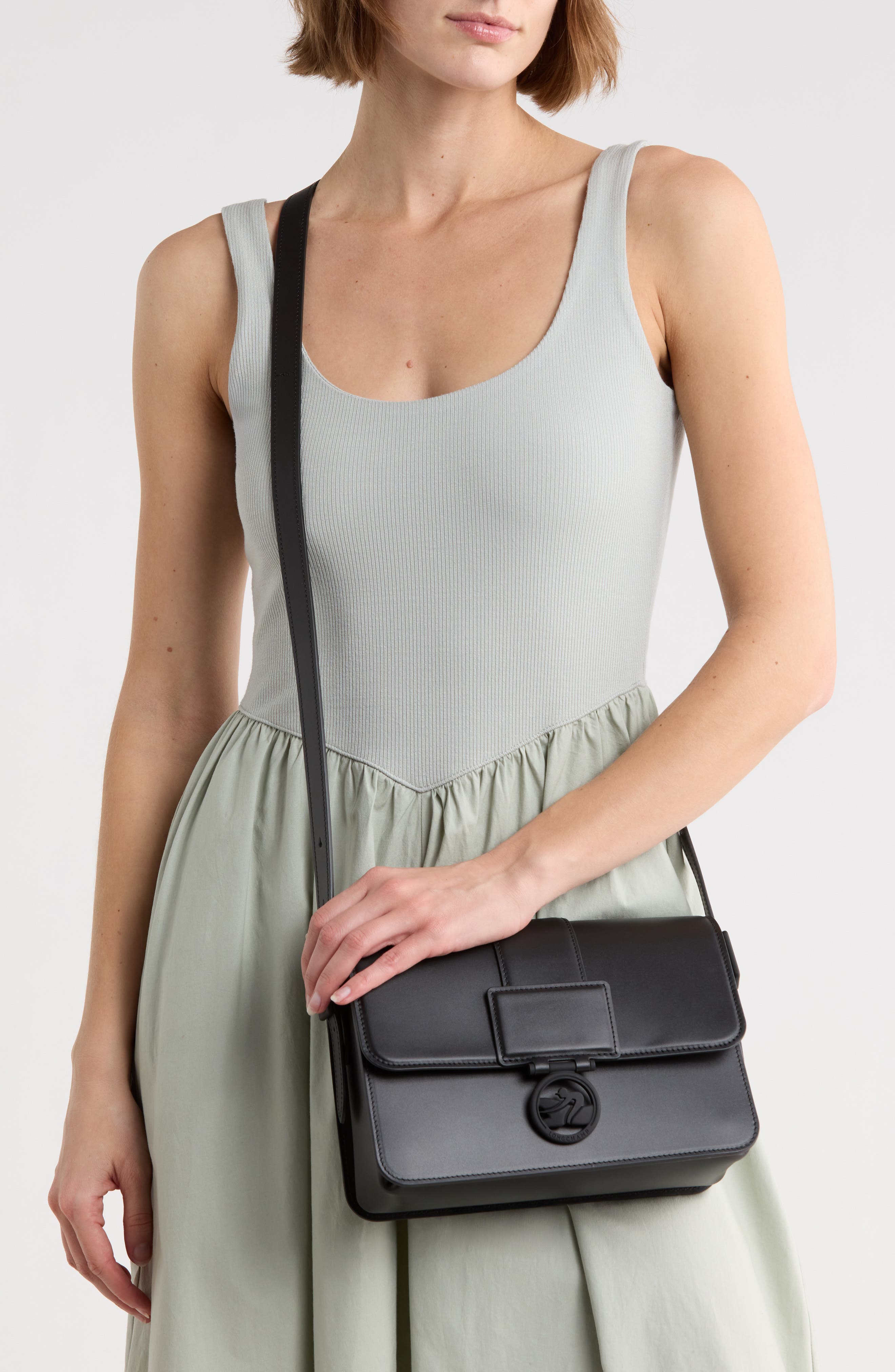 Box Trot Medium Crossbody Bag, Alternate, color, BLACK
