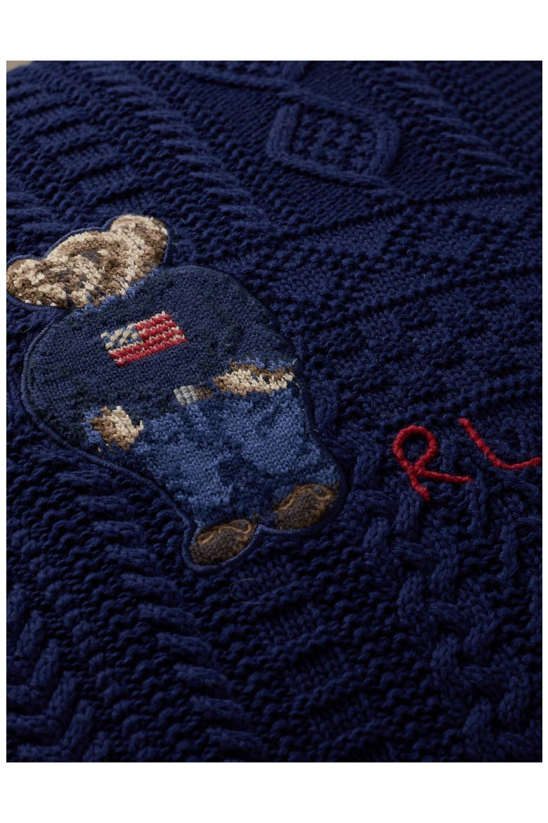 Cable Knit Decorative Pillow, Alternate, color, NEWPORT NAVY