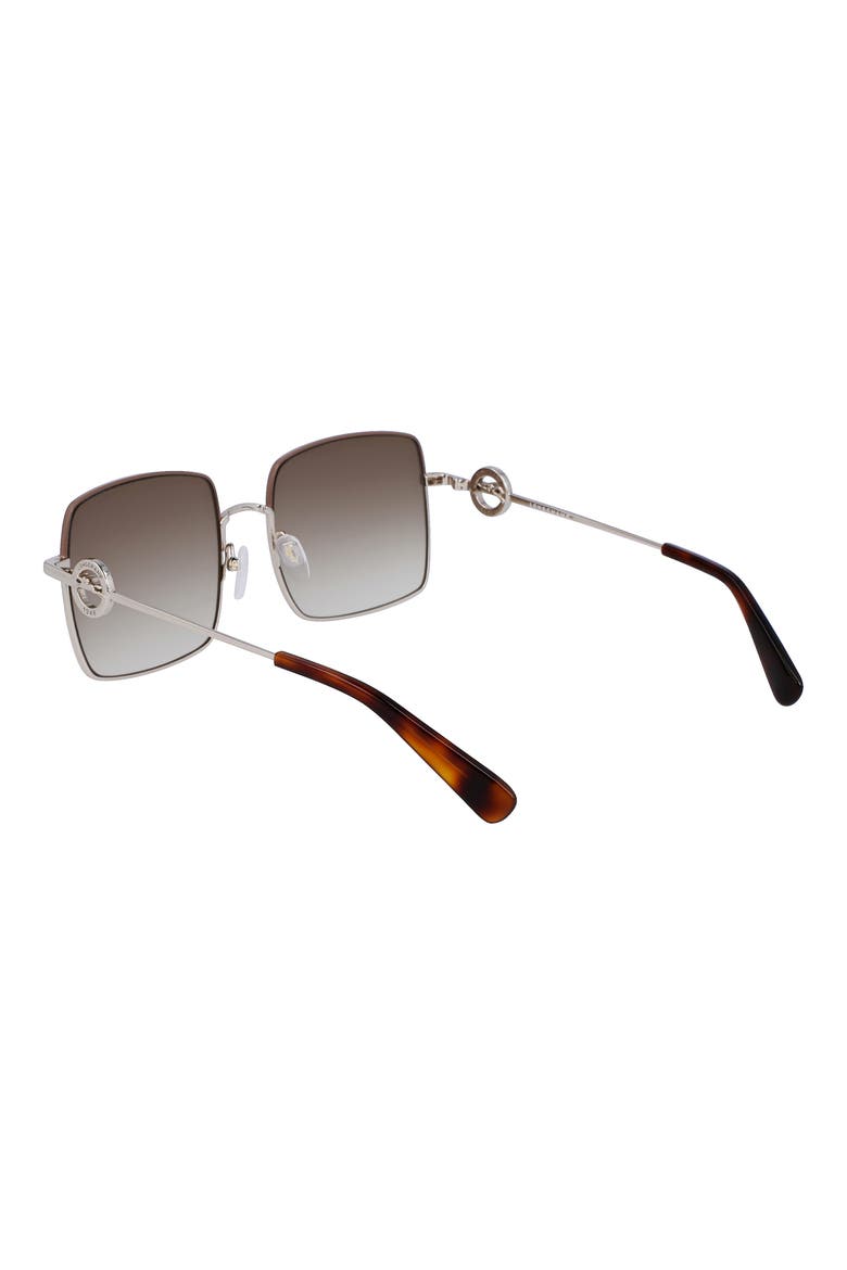 Medallion 55mm Gradient Square Sunglasses, Alternate, color, GOLD/GRADIENT KHAKI