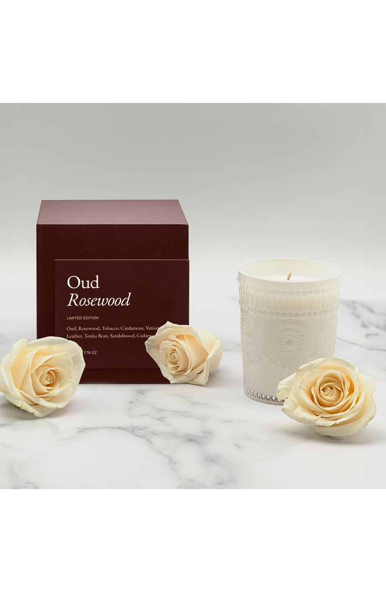 Italic Noir Swiss Scented Glass Candle, Alternate, color, Oud Rosewood