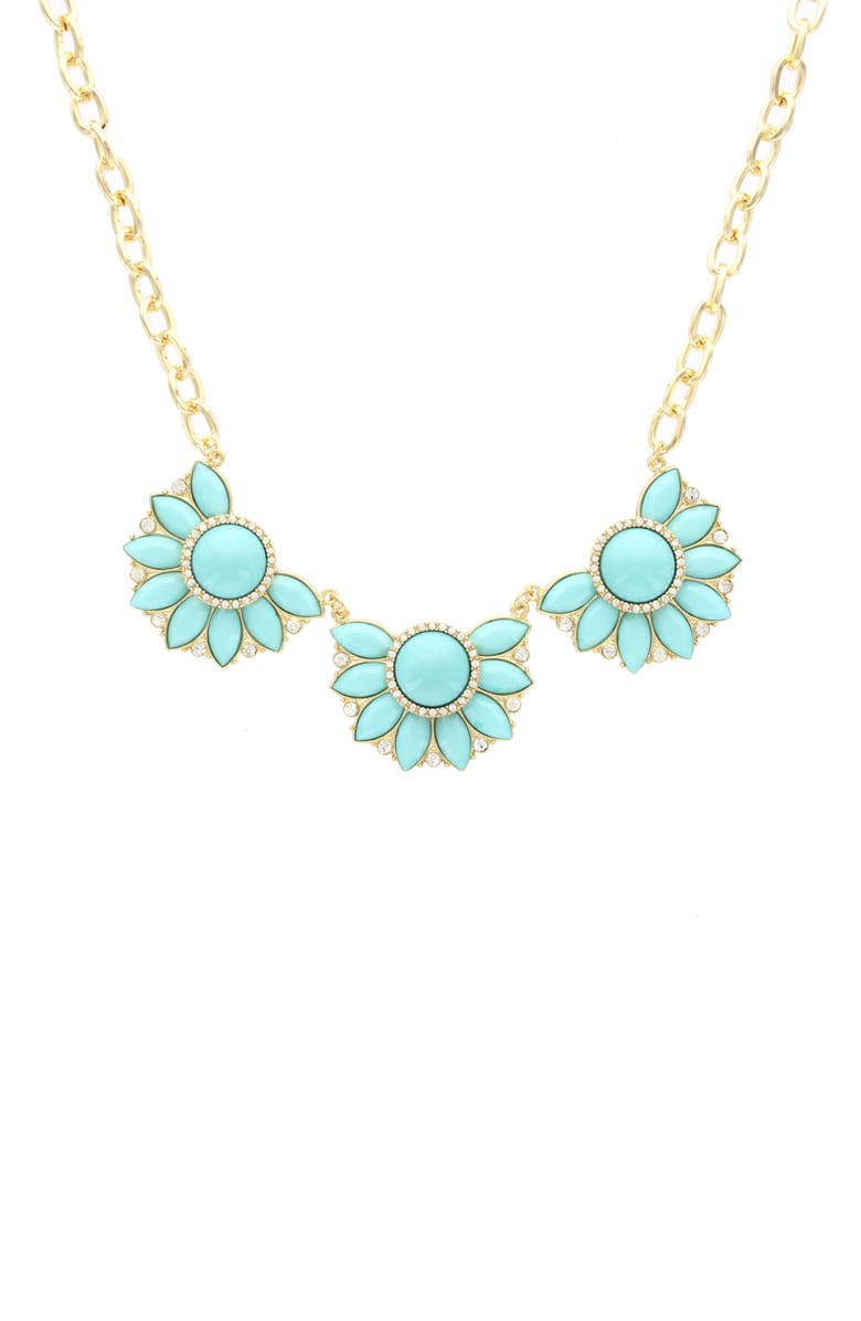 OLIVIA WELLES Florence Trio Necklace, Main, color, Gold / Turquoise